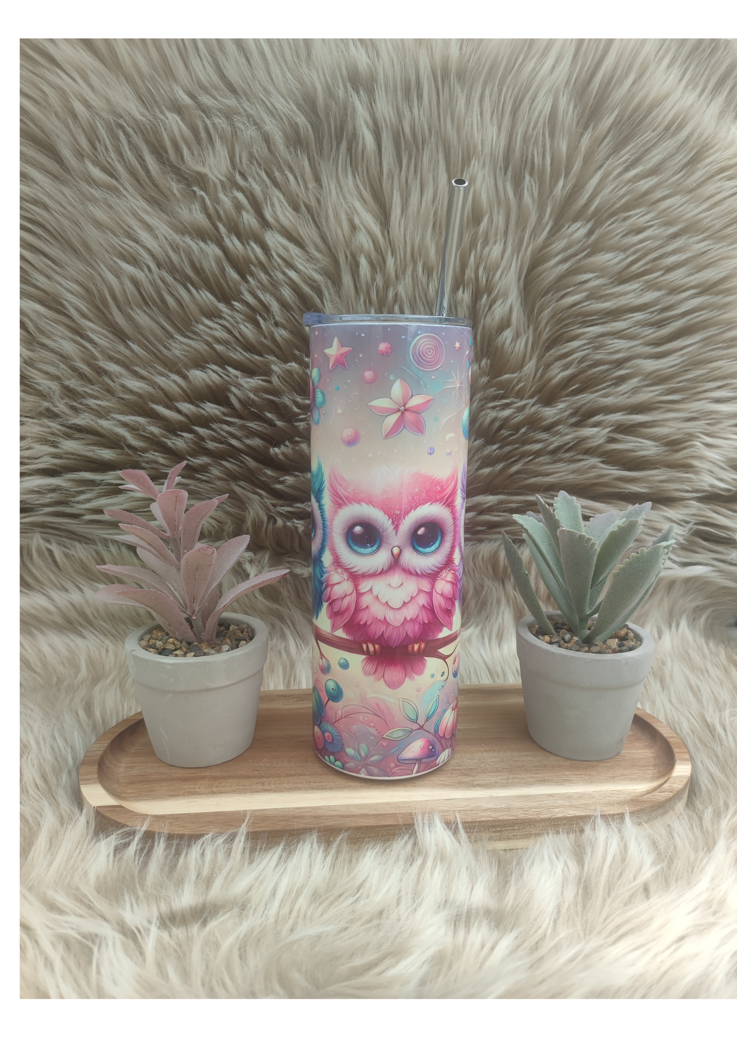 π¦ Tumbler met Anti-lekdop β Kleurrijke Uiltjes β Thermosbeker voor Warme en Koude Dranken β 600 ml β Vaatwasserbestendig β Ideaal voor Onderweg, School & Werk