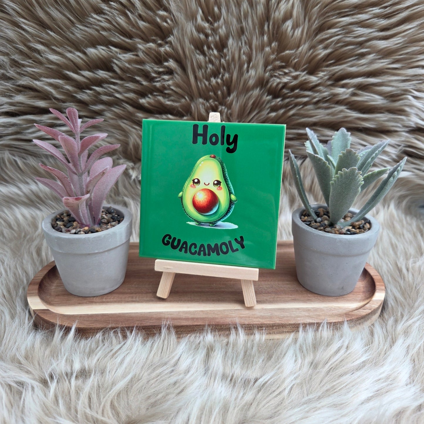 Spreuktegeltje Holy guacamoly