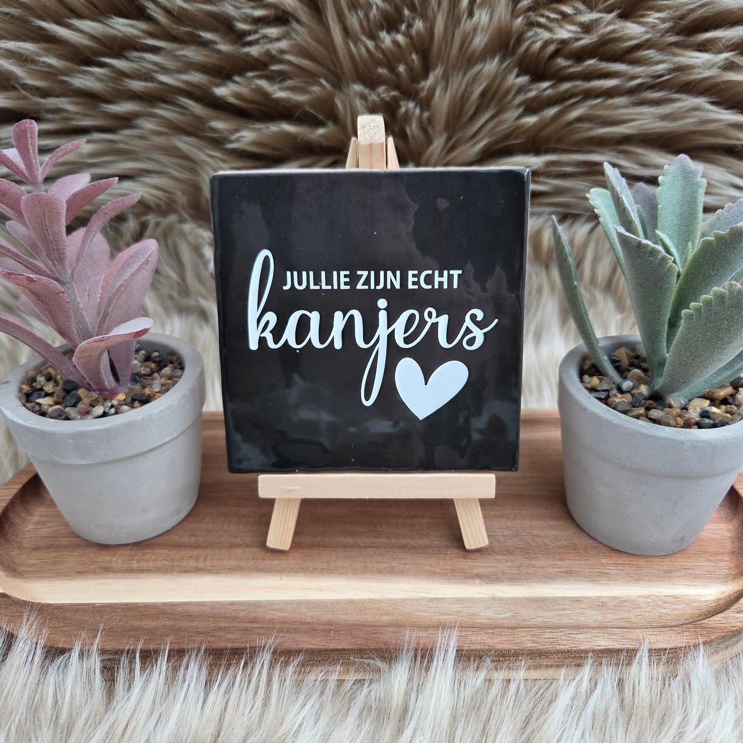 Robuust wenstegeltje met tekst: Jullie zijn echt kanjers