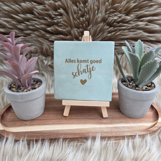 Robuust wenstegeltje: Alles komt goed schatje