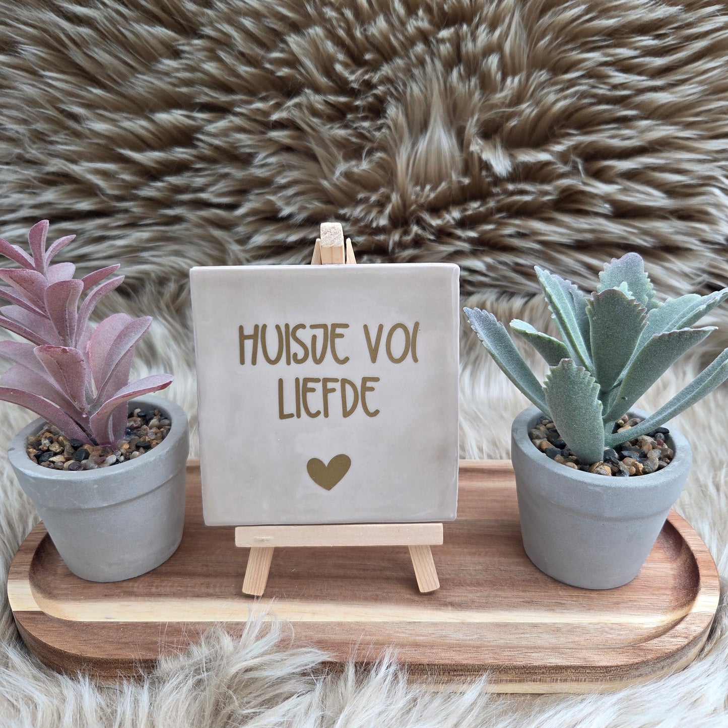 Robuust tegeltje – Huisje vol Liefde