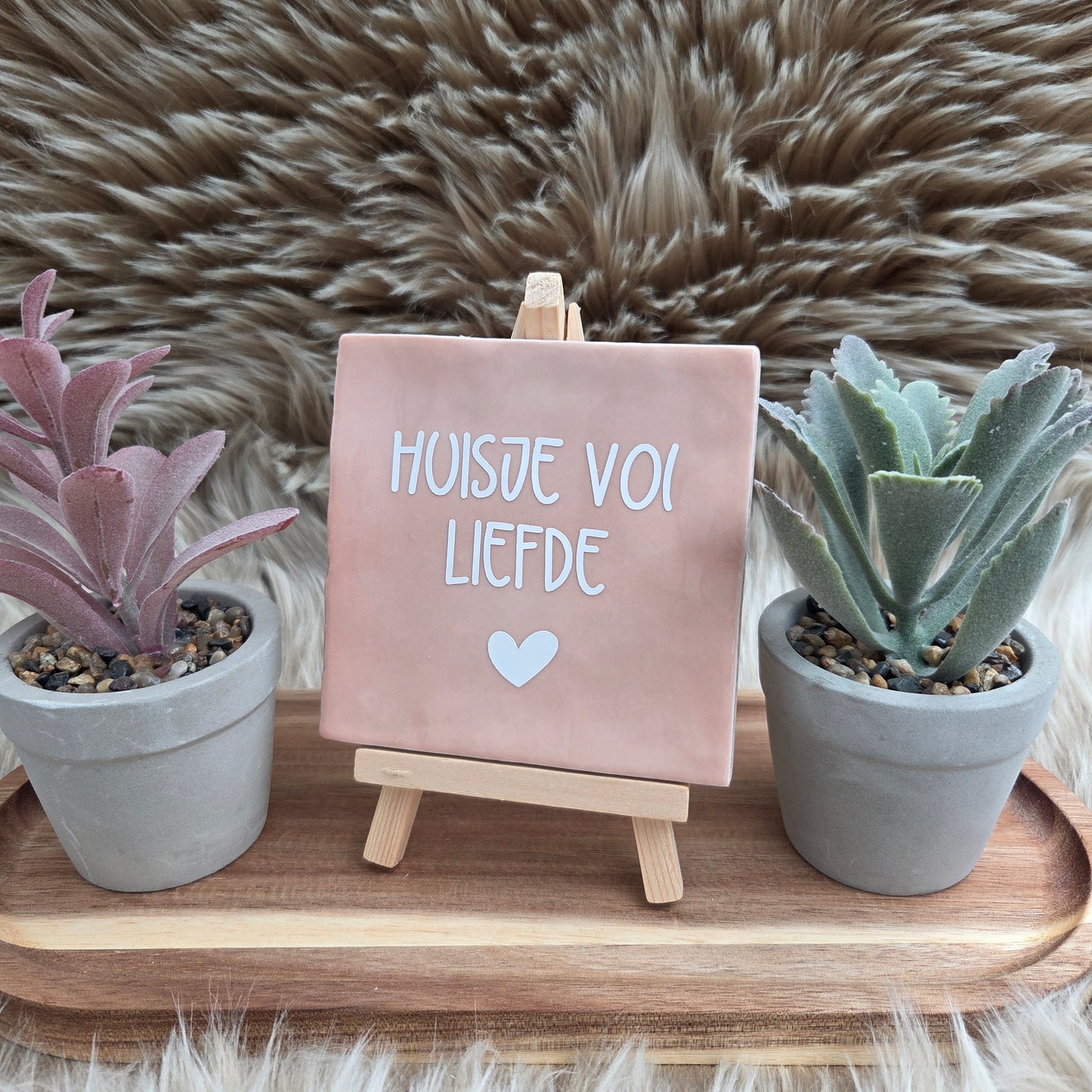 Robuust tegeltje – Huisje vol Liefde