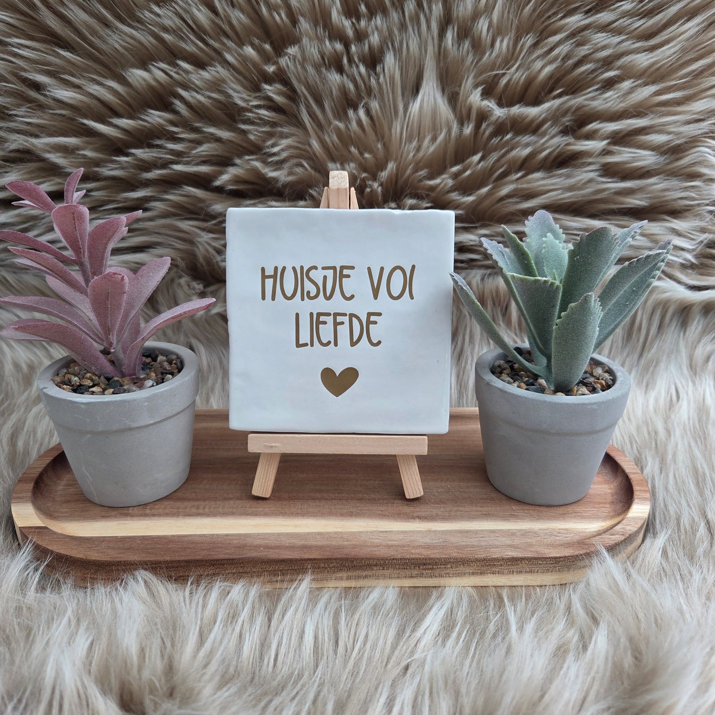 Robuust tegeltje – Huisje vol Liefde