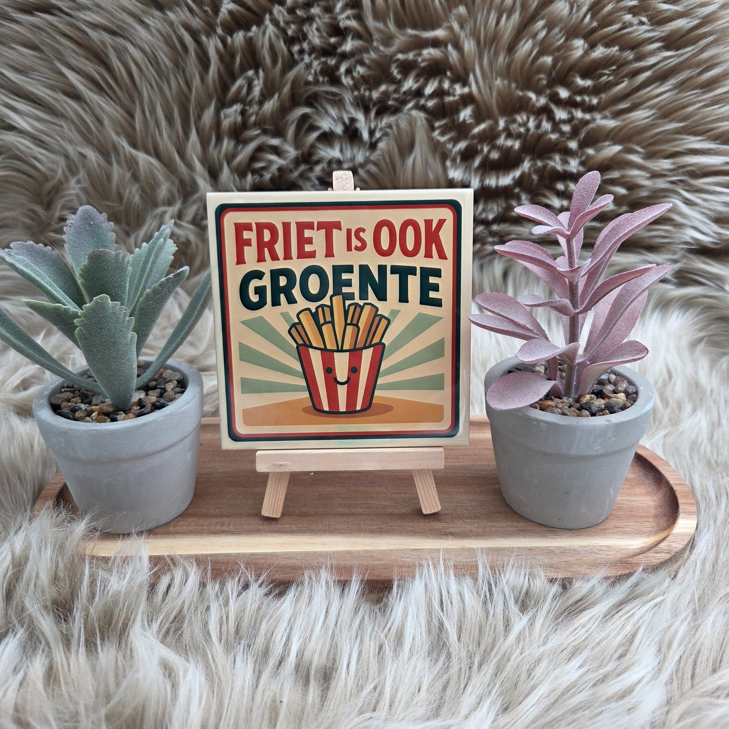 Spreuktegel: Friet is ook groente