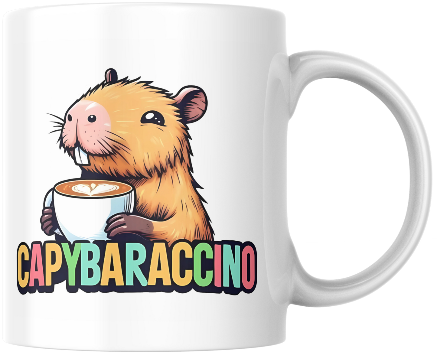 Capybara koffiemok, Thee en koffie mok, bedrukt, gepersonaliseerd