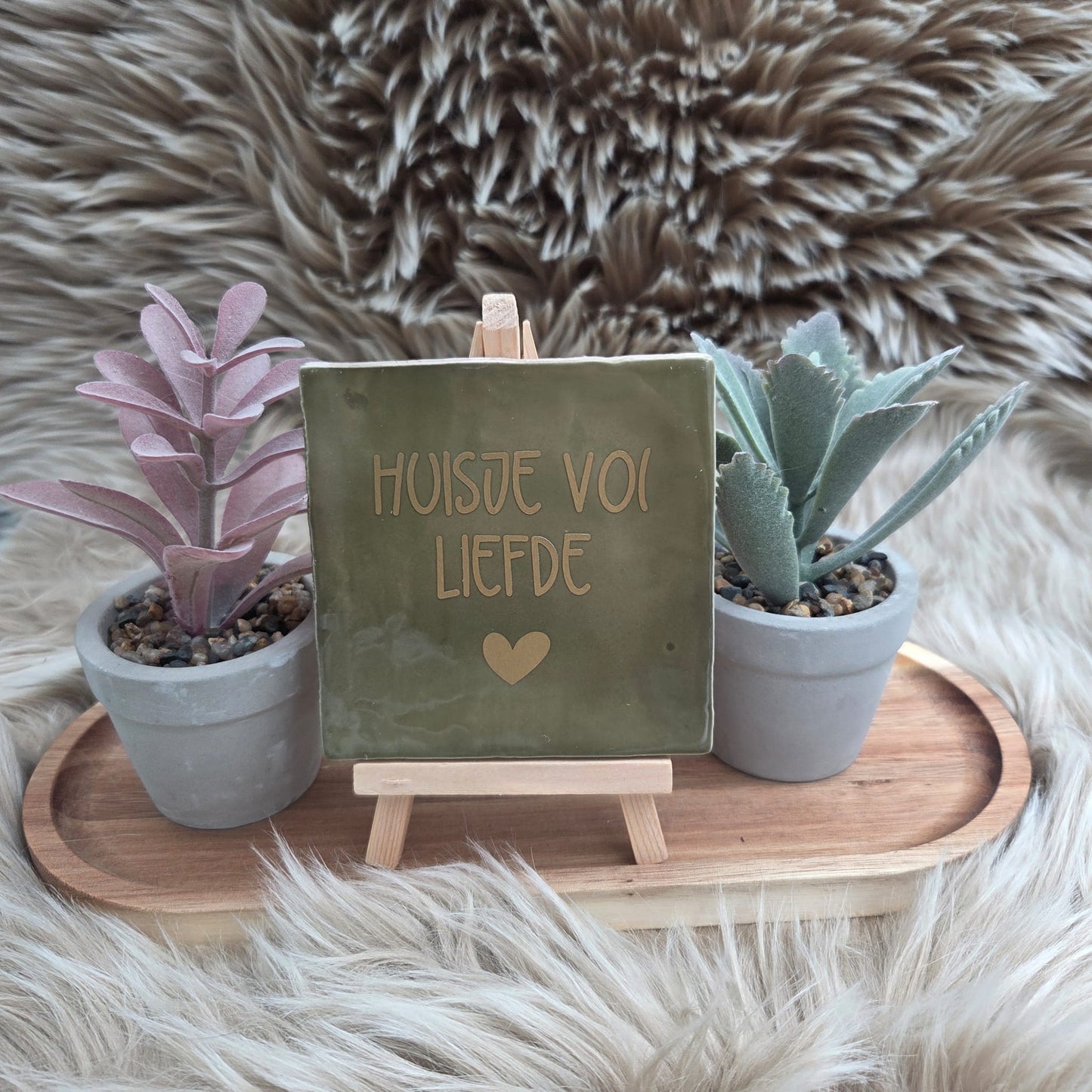 Robuust tegeltje – Huisje vol Liefde
