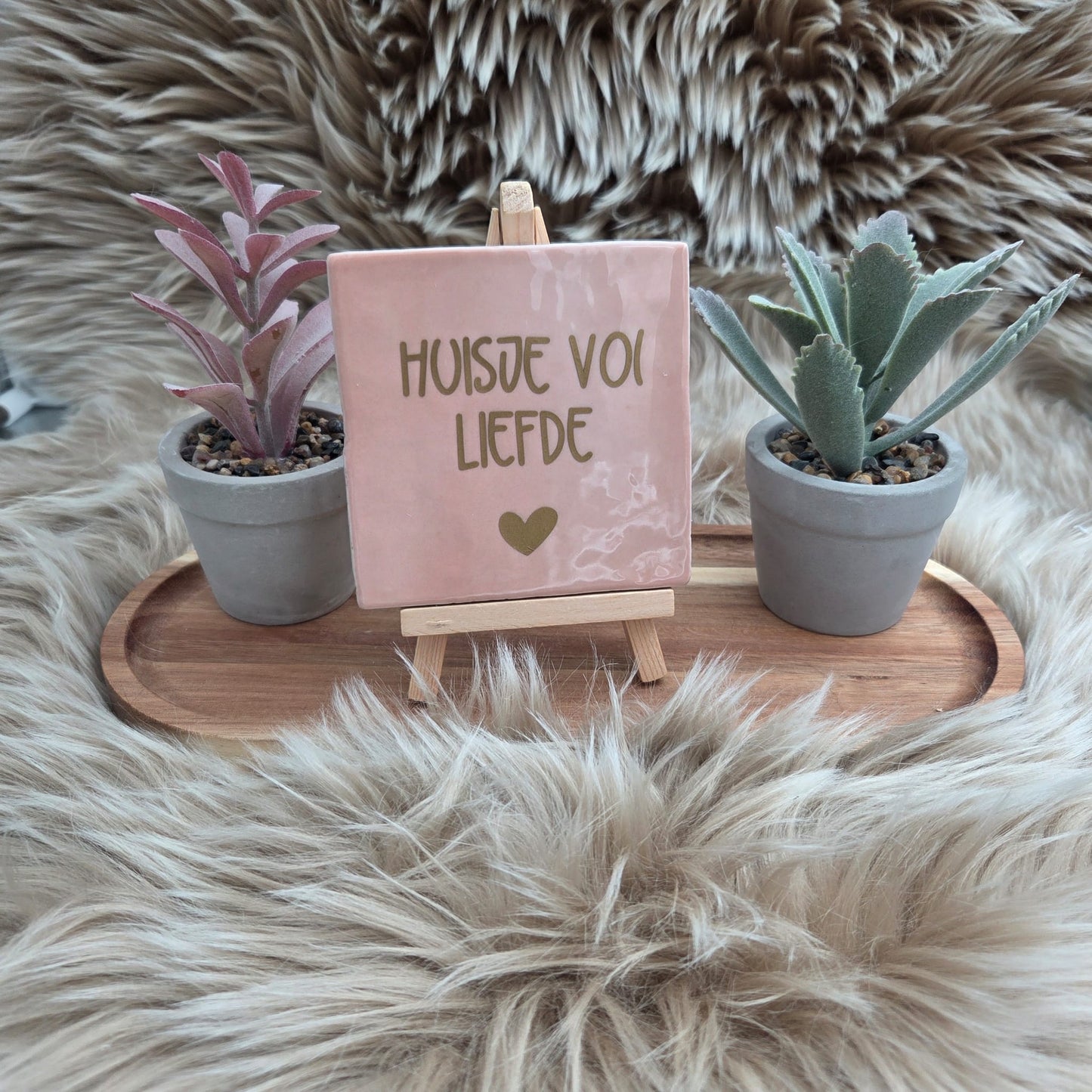 Robuust tegeltje – Huisje vol Liefde