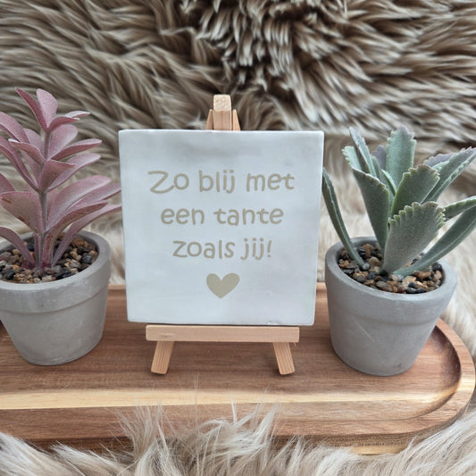 Robuust wenstegeltje: Zo blij met een tante zoals jij