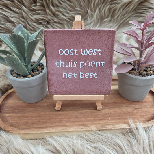 Robuust wenstegeltje: oost west thuis poept het best