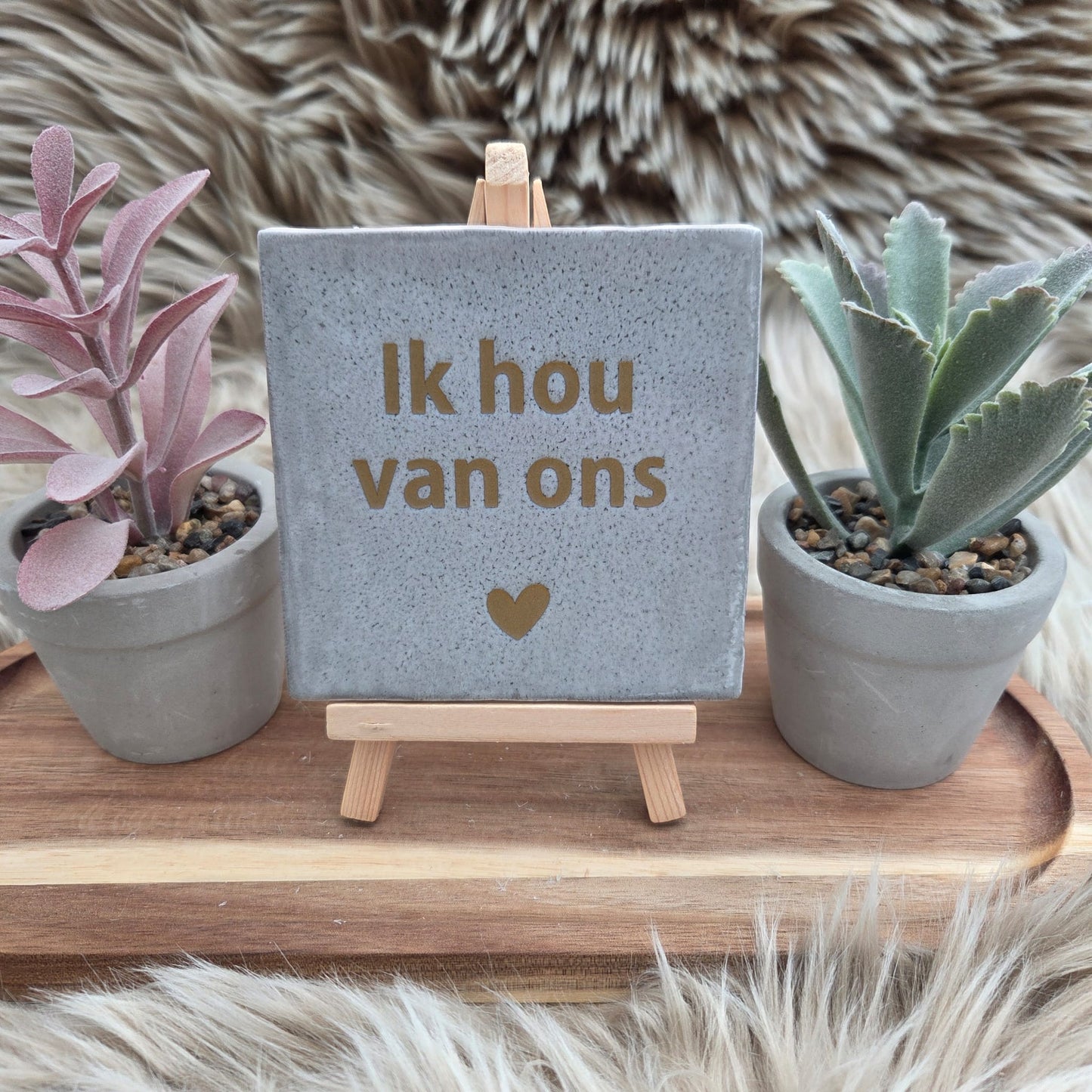 Robuust wenstegeltje: Ik hou van ons