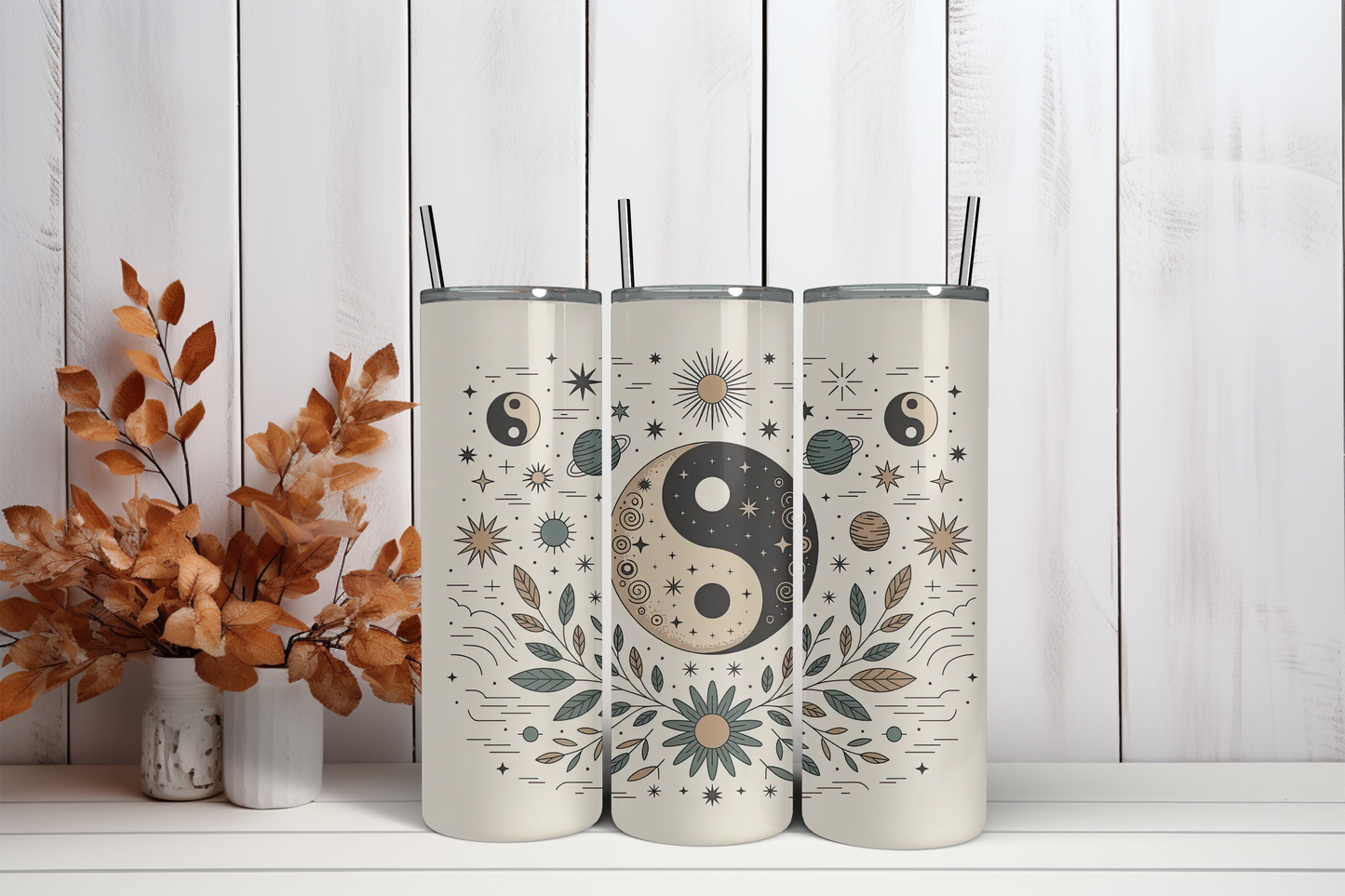 Tumbler YingYang boho