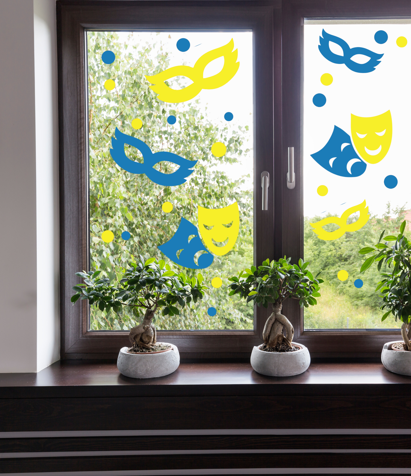 Carnaval Statisch Raamfolie Herbruikbaar