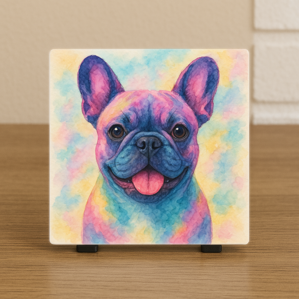 Franse bulldog Aquarel