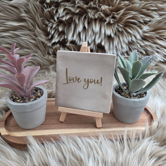 Robuust wenstegeltje: Love you!