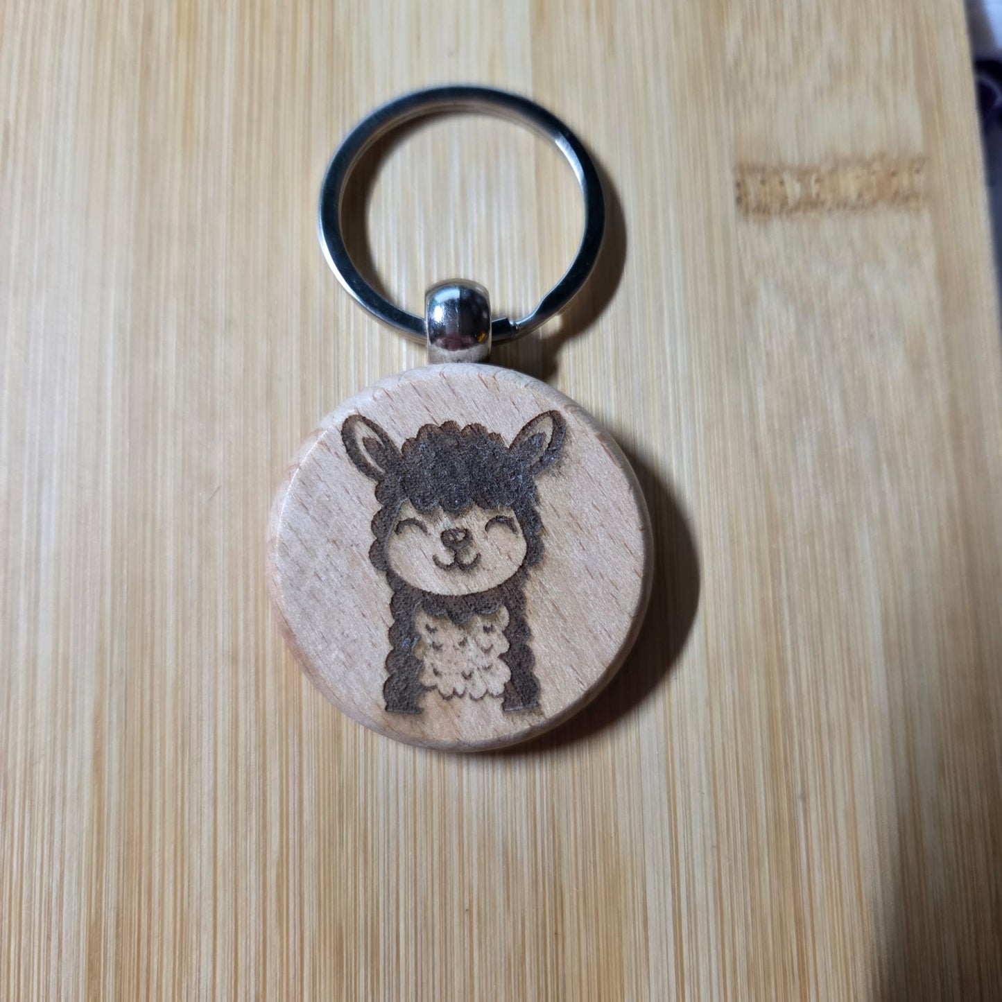 Houten sleutelhanger met dieren