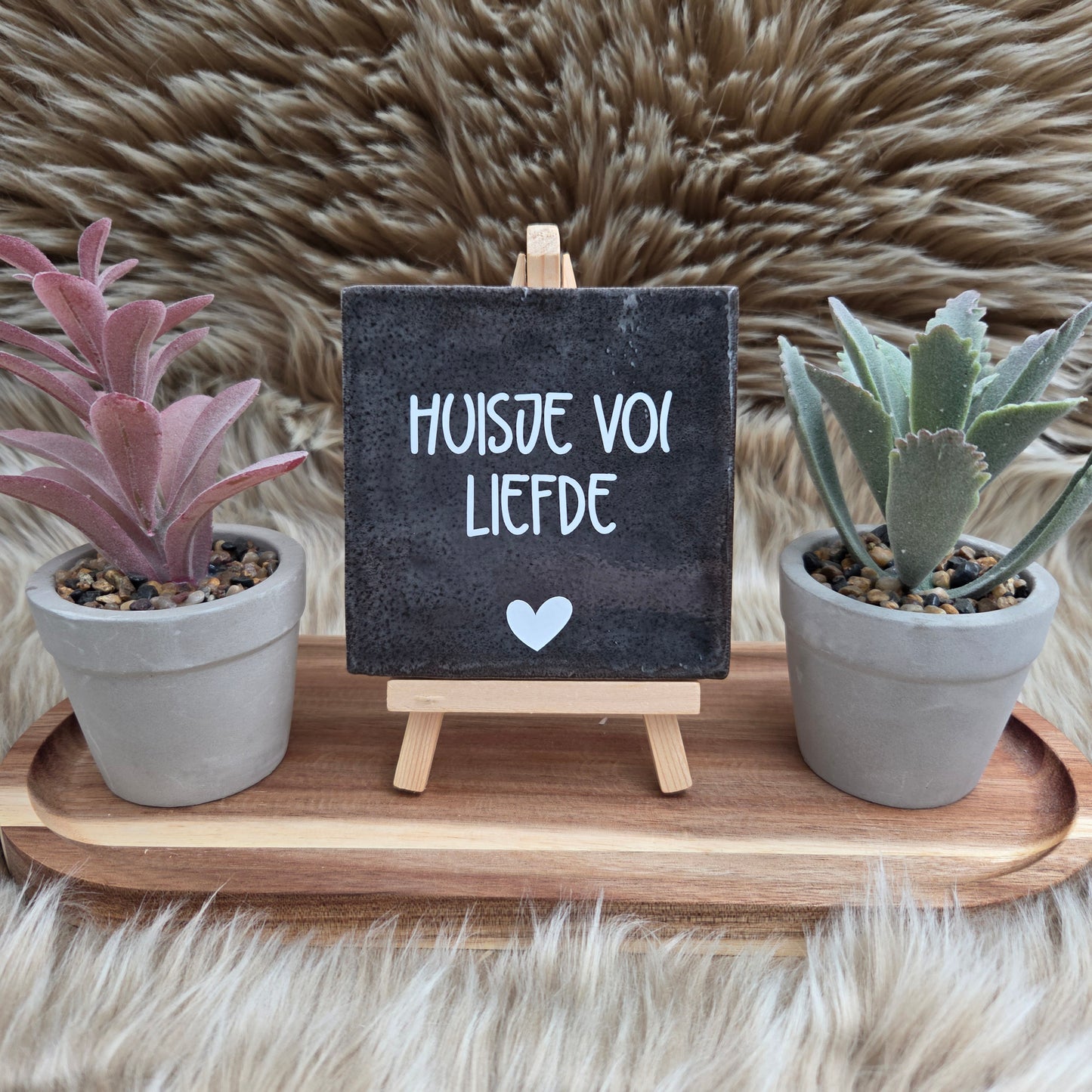 Robuust tegeltje – Huisje vol Liefde