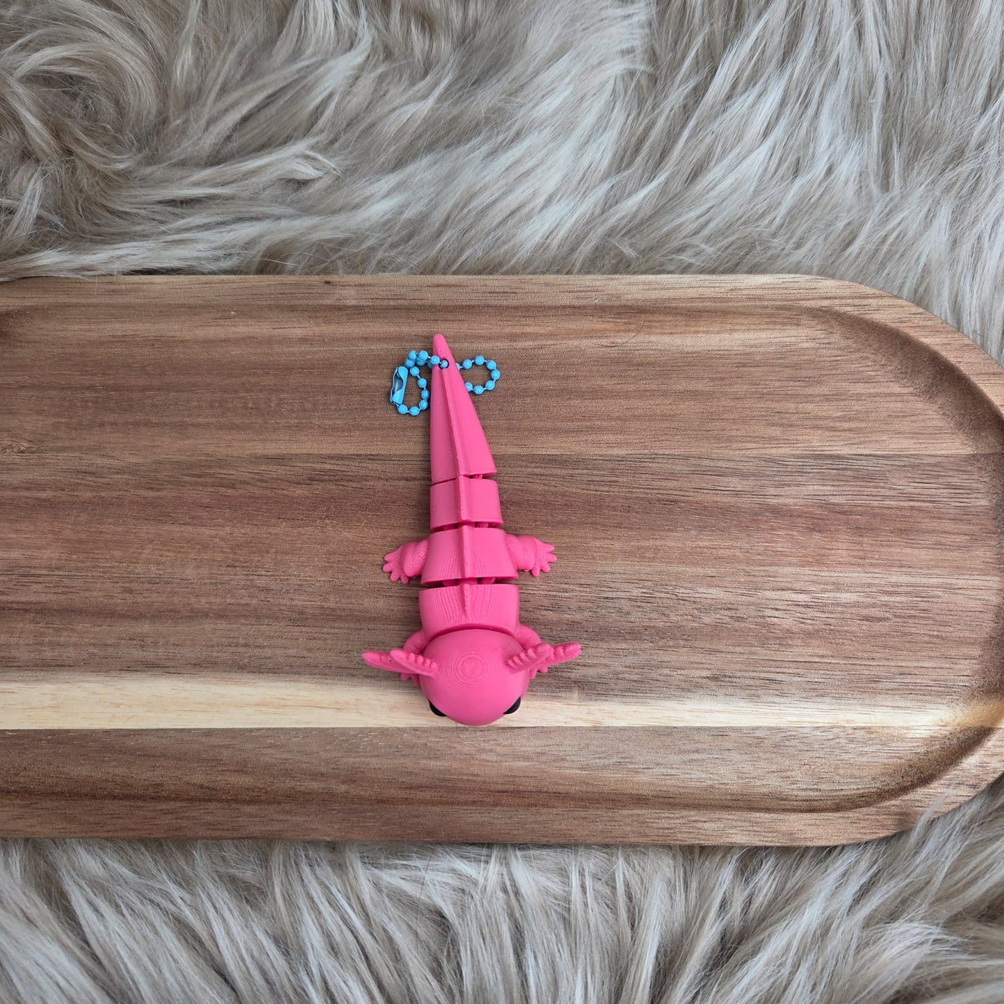 3D Geprinte Axolotl Sleutelhanger – Schattig & Flexibel Design