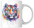 Rainbow Tiger – Kleurrijke aquarel tijger