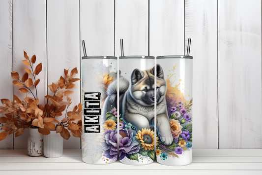 Tumbler Akita pup