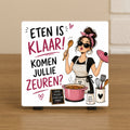 Spreuktegel: Eten is klaar! Komen jullie zeuren?