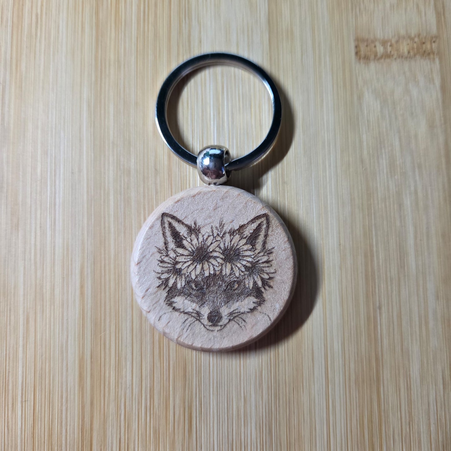 Houten sleutelhanger met dieren