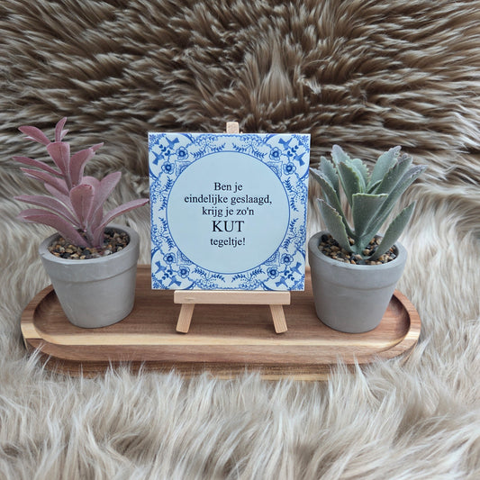 Wenstegeltje, Spreuktegel, bedrukt, cadeau, thuis, zomaar, trendy, gepersonaliseerd, Decoratie