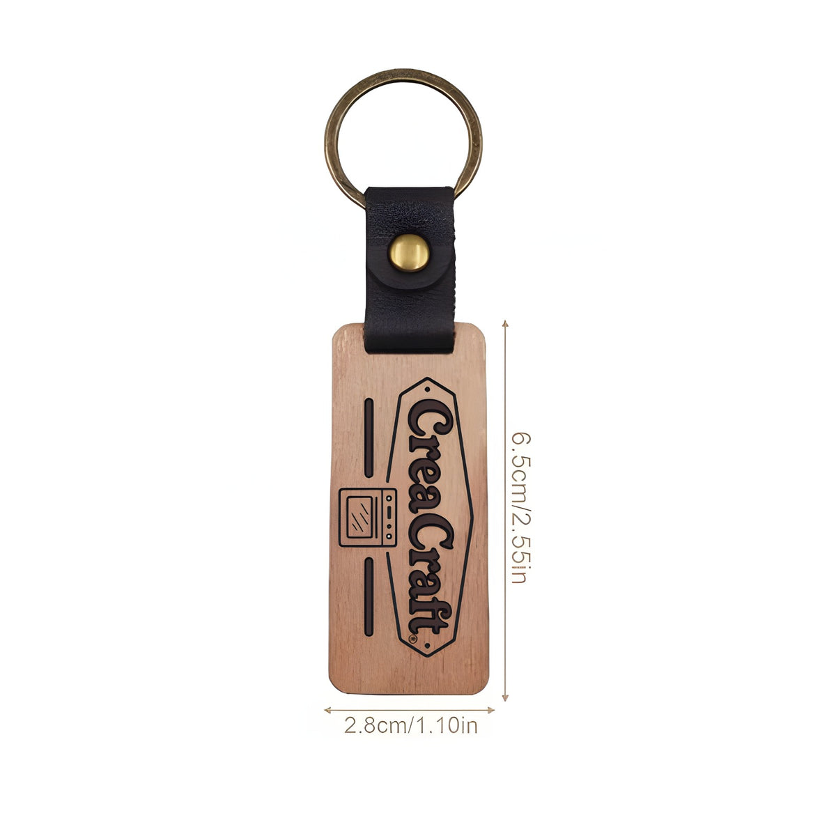 Sleutelhangers hout eigen logo/afbeelding