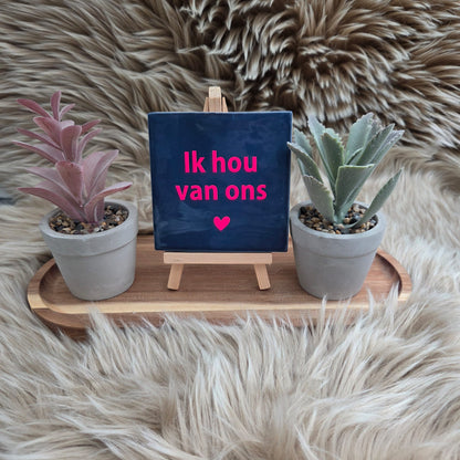 Robuust wenstegeltje: Ik hou van ons