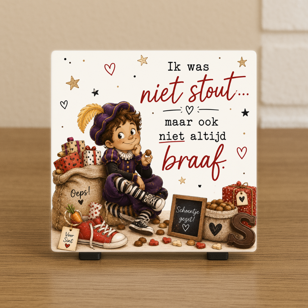 Spreuktegel: Ik was niet stout... maar ook niet altijd braaf.