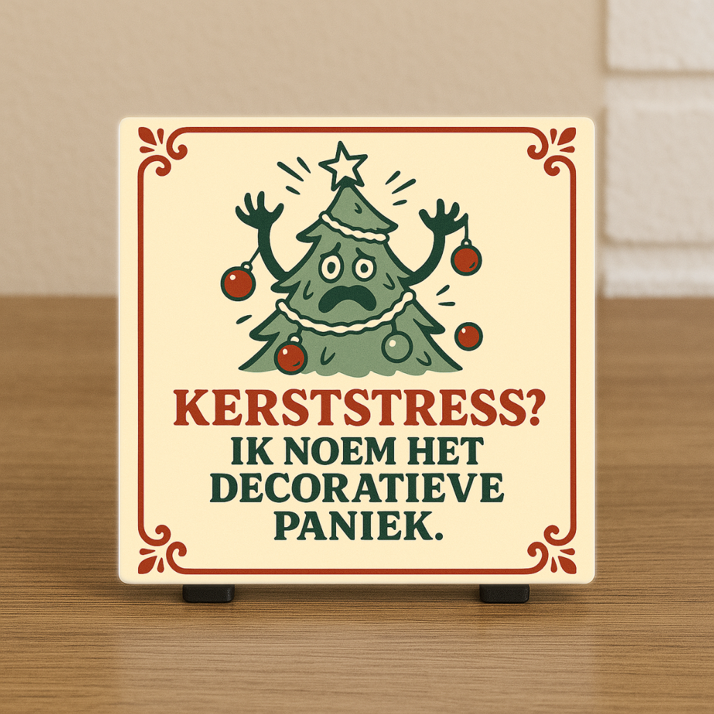 Spreuktegeltje - Kerststress