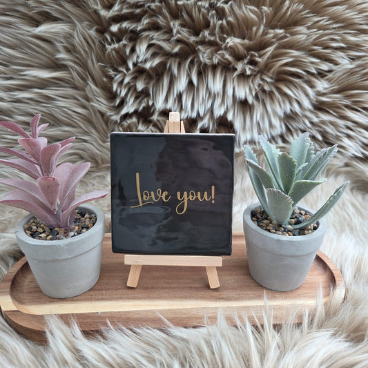 Robuust wenstegeltje: Love you!