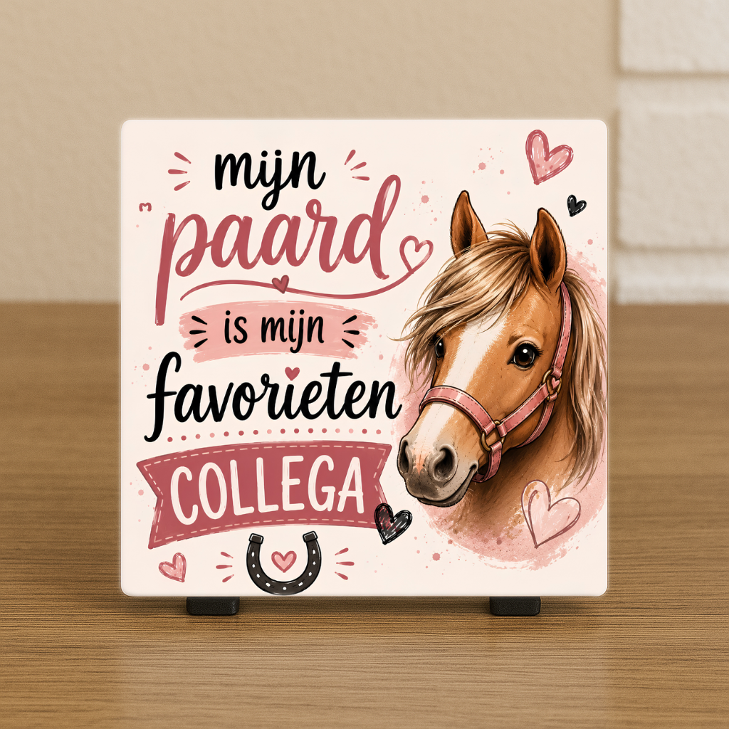 Spreuktegel: Mijn paard is mijn favorieten collega