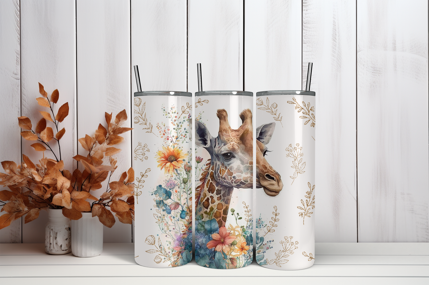 Tumbler boho giraffe