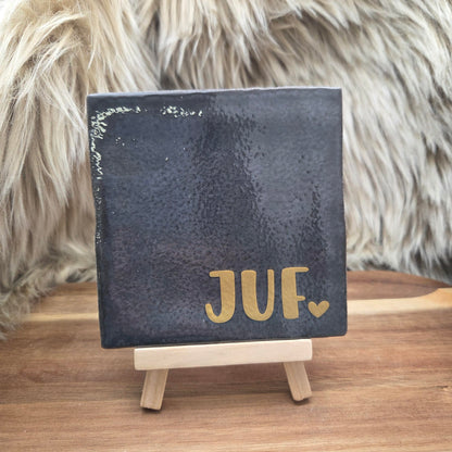 Robuust wenstegeltje:  Juf