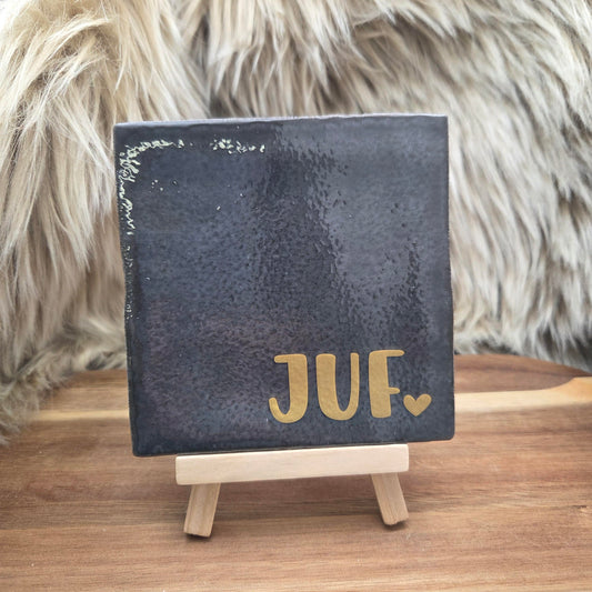 Robuust wenstegeltje:  Juf