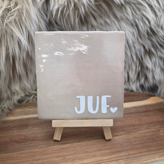 Robuust wenstegeltje:  Juf