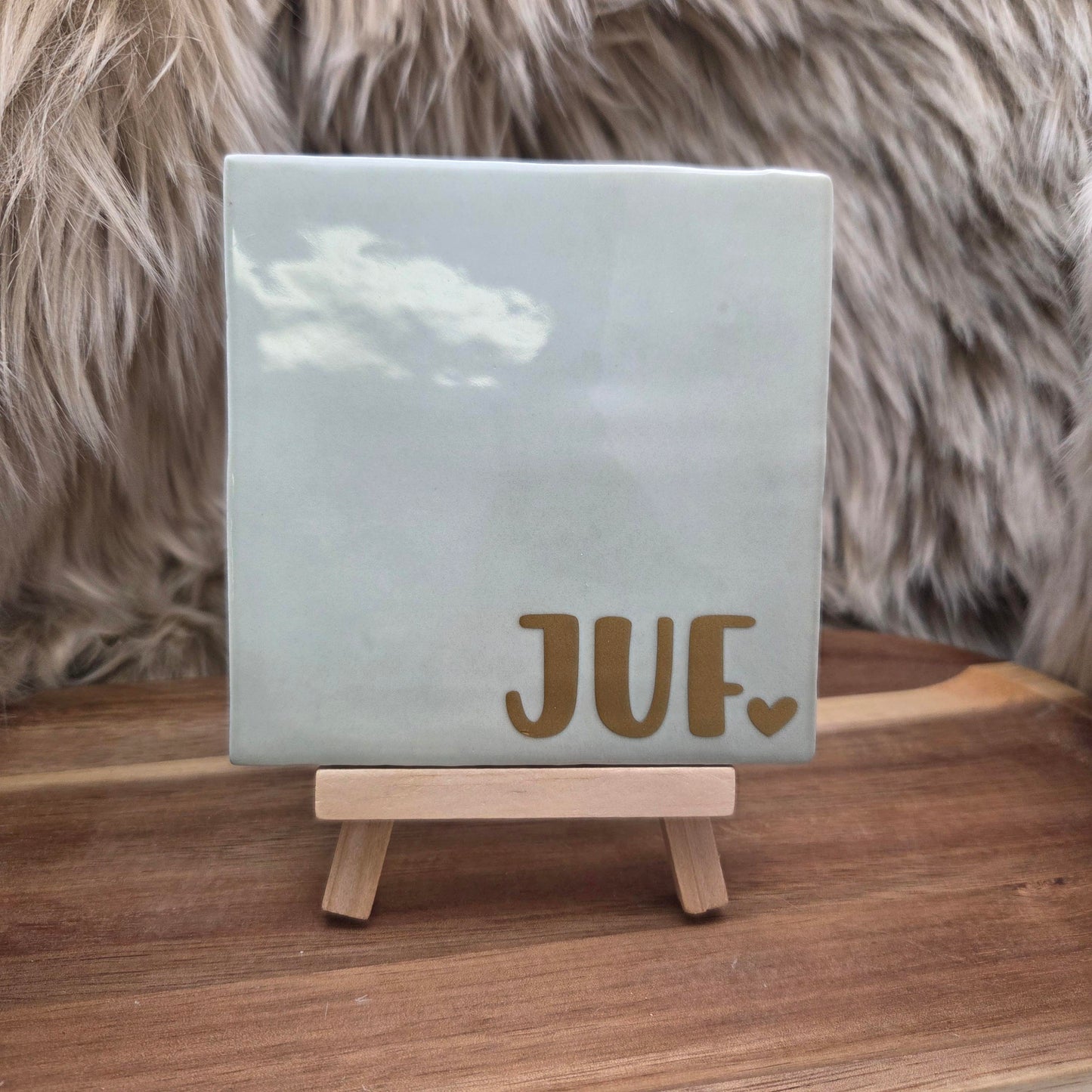 Robuust wenstegeltje:  Juf