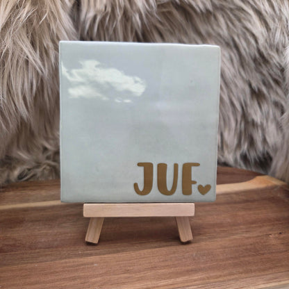 Robuust wenstegeltje:  Juf