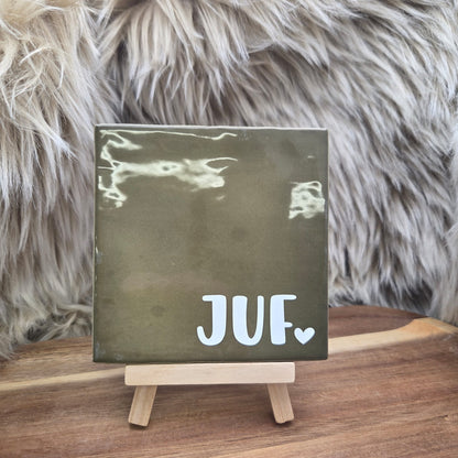 Robuust wenstegeltje:  Juf