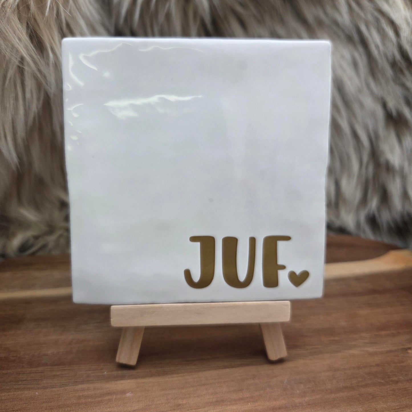 Robuust wenstegeltje:  Juf