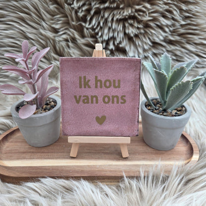 Robuust wenstegeltje: Ik hou van ons