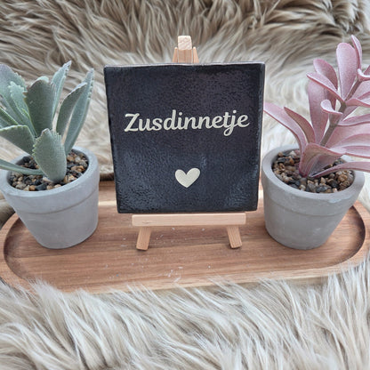 Robuust wenstegeltje: Zusdinnetje