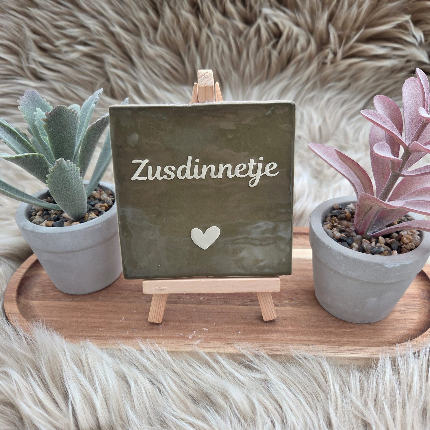 Robuust wenstegeltje: Zusdinnetje