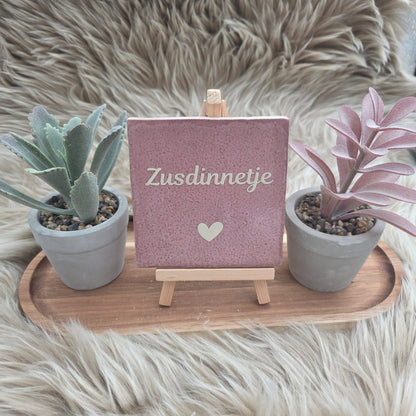 Robuust wenstegeltje: Zusdinnetje