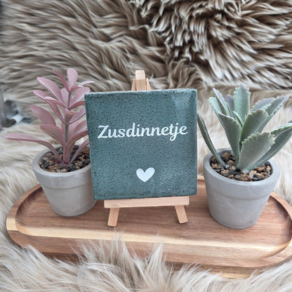 Robuust wenstegeltje: Zusdinnetje