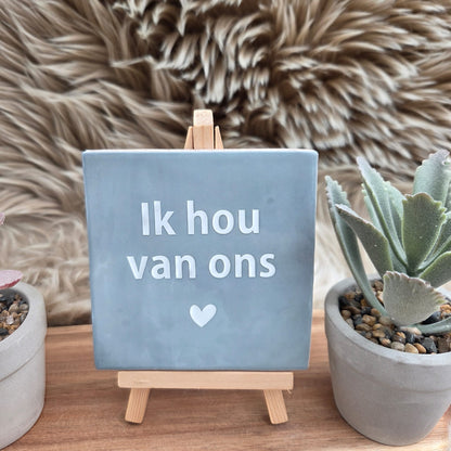 Robuust wenstegeltje: Ik hou van ons