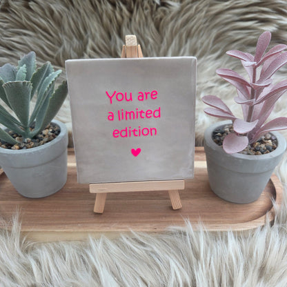 Robuust wenstegeltje: You are a limited edition