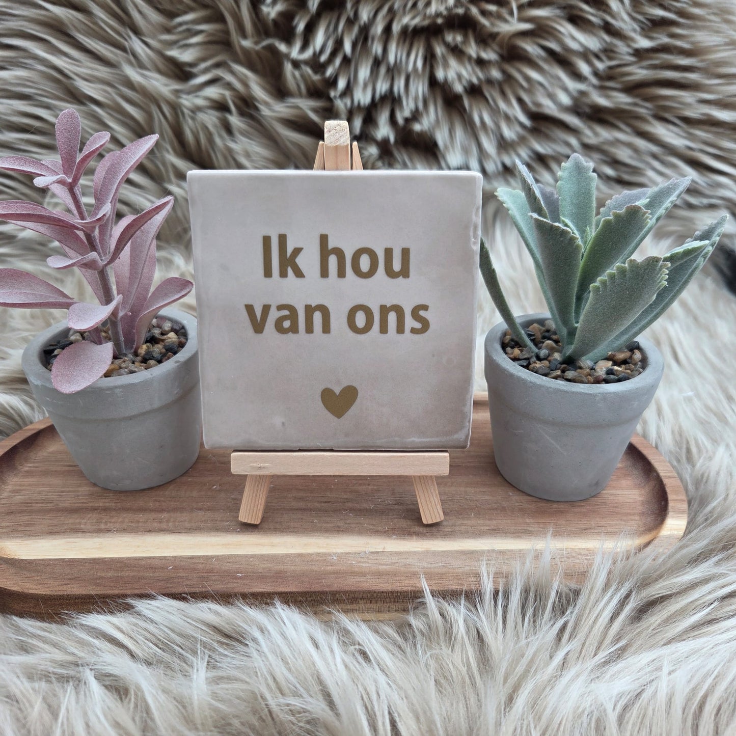 Robuust wenstegeltje: Ik hou van ons