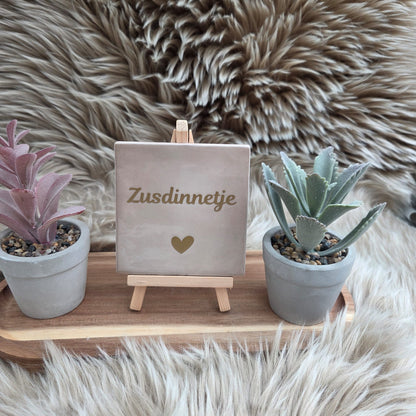 Robuust wenstegeltje: Zusdinnetje