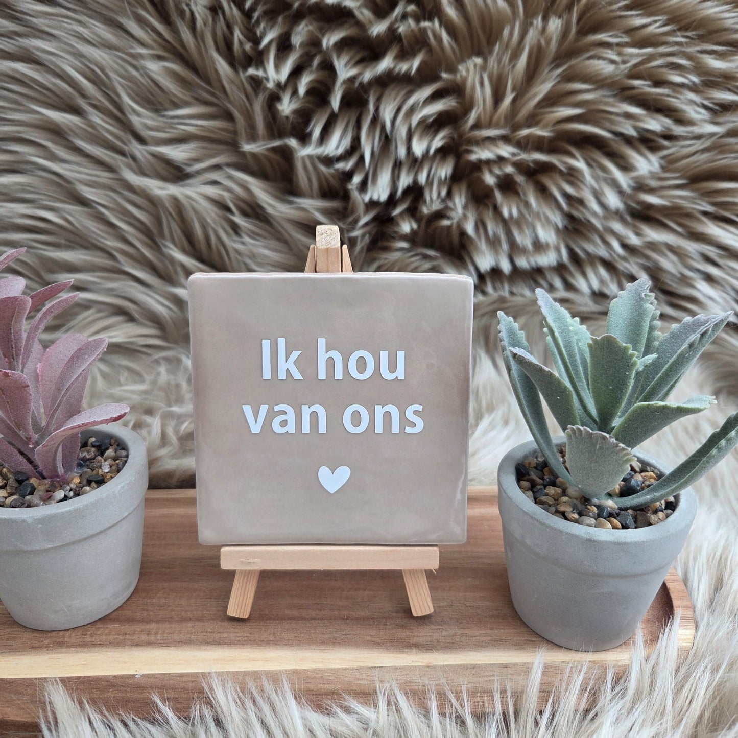 Robuust wenstegeltje: Ik hou van ons